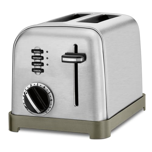 Cuisinart® Metal Classic 2-Slice Toaster, Brushed Stainless with Black Accents